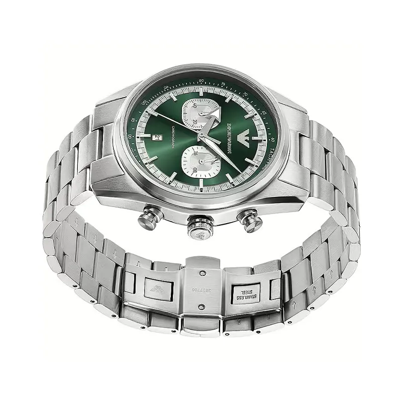 Emporio Armani Racer Chrono Green Dial Men's Watch- AR11637